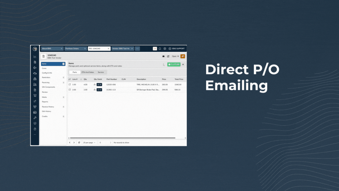 Direct PO Emailing
